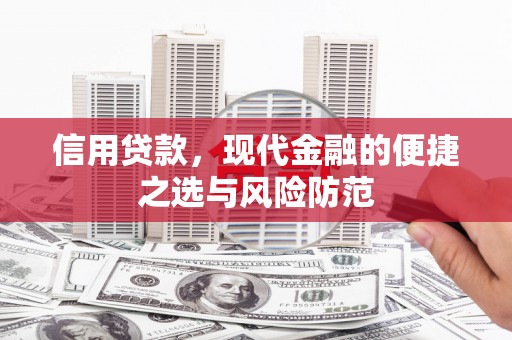 新宾信用贷款，现代金融的便捷之选与风险防范