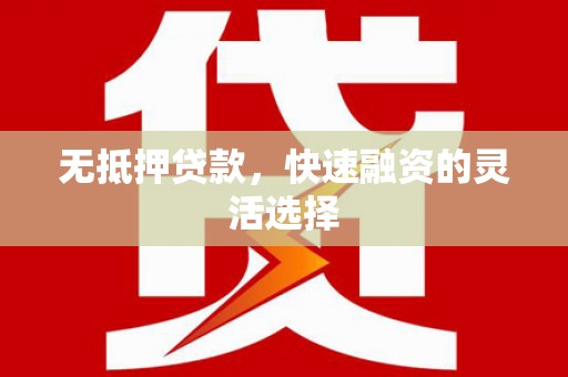 新宾无抵押贷款，快速融资的灵活选择