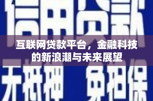 新宾互联网贷款平台，金融科技的新浪潮与未来展望